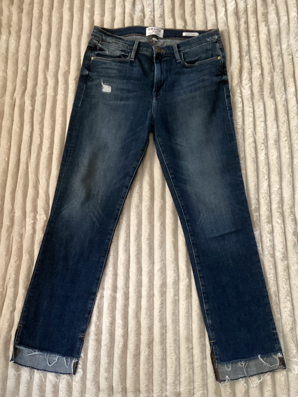 Frame Denim Women's Skinny Jeans in Dark Blue Wash